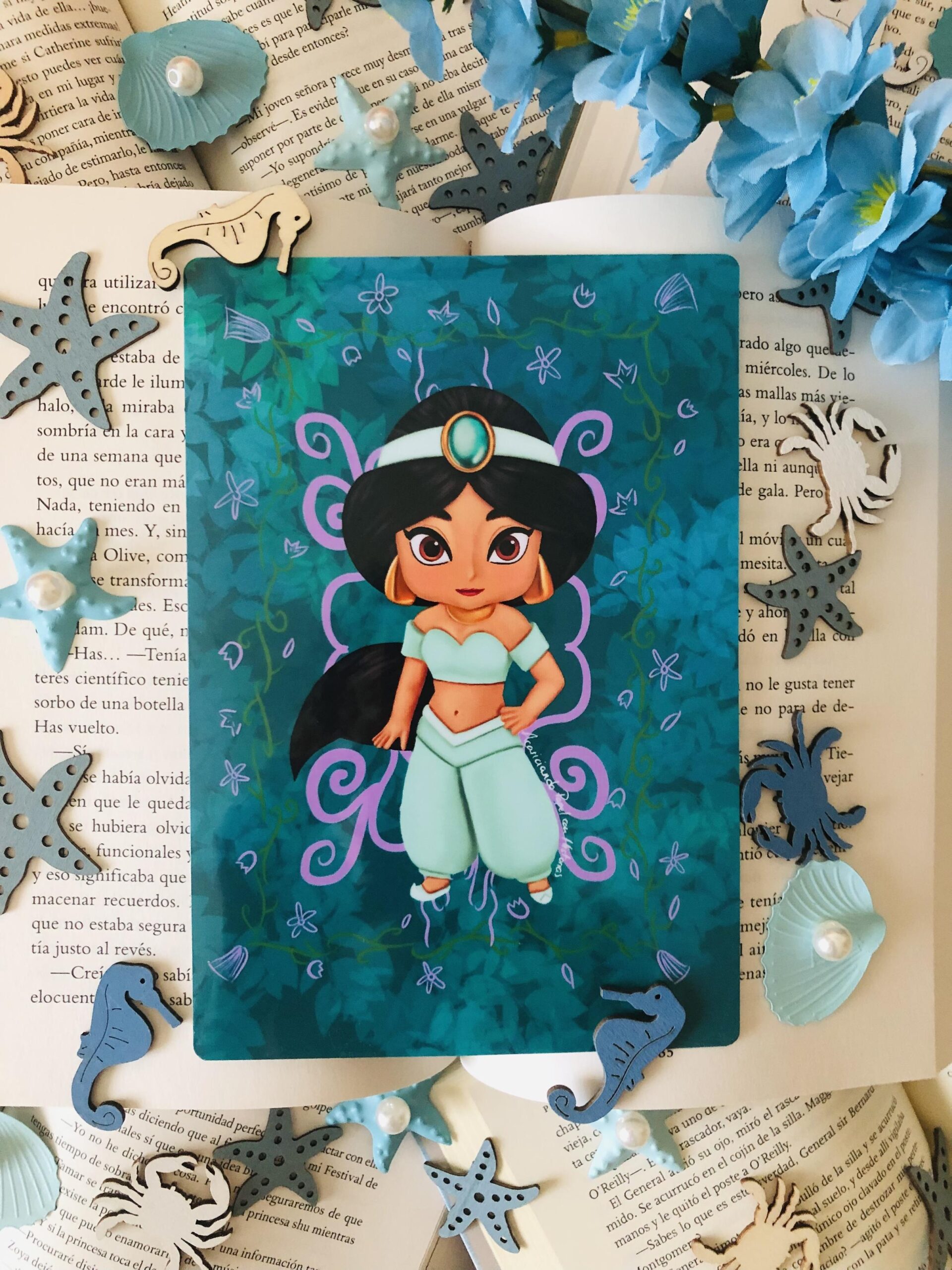 Ilustración Jasmine - Acariciando Papel con Historias